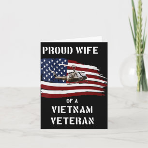 Womens Proud Wife Of A Vietnam Veteran T Shirt V-n Card