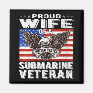 Womens Proud Wife Of Us Submarine Veteran Patrioti Magnet