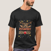 Womens Psychiatrist Reindeer Funny Christmas Psych