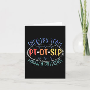 Womens Pt Ot Slp Therapy Team Making A Difference Card