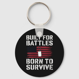 Womens Ptsd Awareness American Flag Warrior Suppor Key Ring