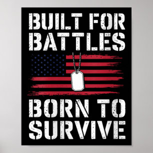 Womens Ptsd Awareness American Flag Warrior Suppor Poster