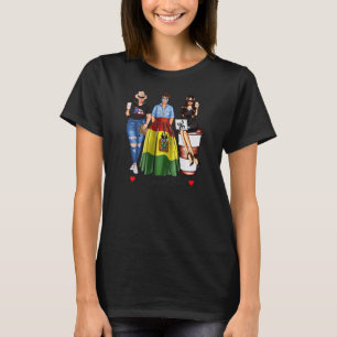 Womens Puerto Rican Born Bolivian Blood Patriotic  T-Shirt