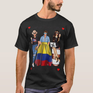 Womens Puerto Rican Born Colombia Blood Patriotic  T-Shirt