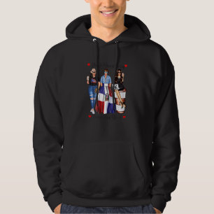 Womens Puerto Rican Born Domican Republic Blood Pa Hoodie