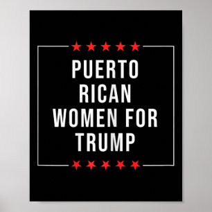 Womens Puerto Rican Women For Trump Poster