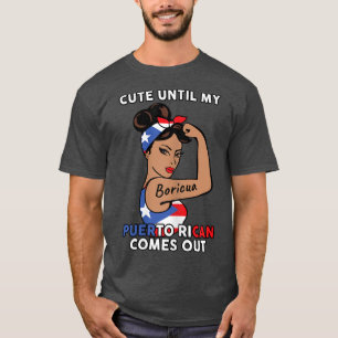 Womens Puerto Rico Cute Until My Puerto Rican Com T-Shirt
