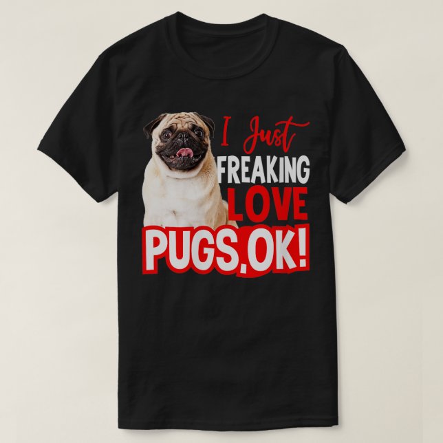 Womens Pug Lovers Gifts  T-Shirt (Design Front)