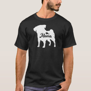 Womens Pug Mama Mothers Day Cute Puppy Doggie Dog T-Shirt