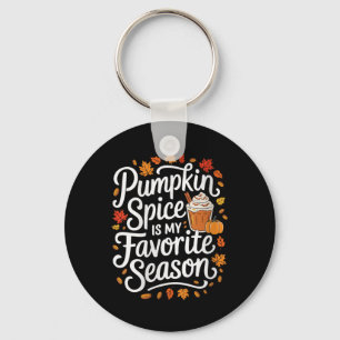 Womens Pumpkin Pie Spice Autumn Spring Fall Season Key Ring