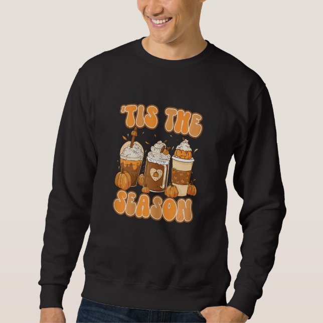 Womens Pumpkin Spice   'Tis the Season   Fall Seas Sweatshirt (Front)