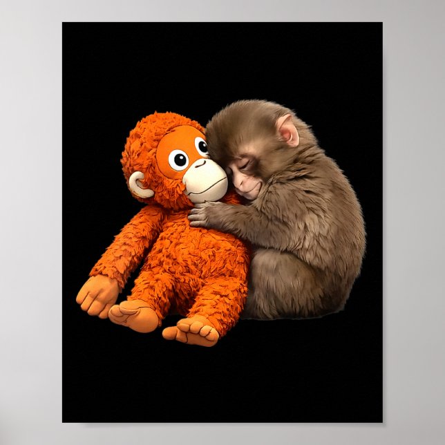 Women's punch cute monkey  poster (Front)