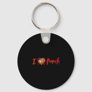 Women's punch monkey lovers love punch cute baby key ring