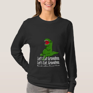 Womens Punctuation Saves Lives Grammar Dino T Rex  T-Shirt