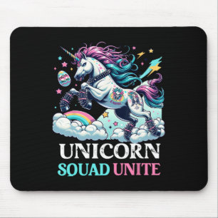 Womens Punk Rock Unicorn Squad Unite Funny Easter Mouse Pad