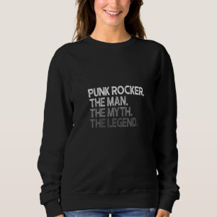 Womens Punk Rocker Rock Man The Myth Legend V-Neck Sweatshirt