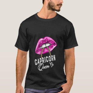 Womens Purple Capricorn Queen Birthday Womens Zodi T-Shirt