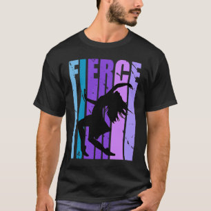 Womens Purple Fierce Dance Birthday Colourful Retr T-Shirt