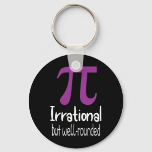 Womens Purple Pi Irrational But Well Rounded - Pi Key Ring