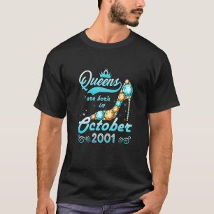 Womens Queen 20Th Birthday Gift Queens Are Born In T-Shirt
