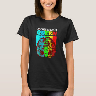 Womens Queen Afro Melanin Black Girl Magic Women G T-Shirt