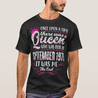 Womens Queen Born in September 1976 Cute Women 46 T-Shirt