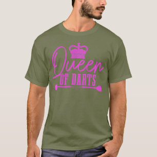 Womens Queen Of Darts Funny Darts Player Girls T-Shirt