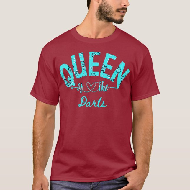 Womens Queen Of Darts Premium T-Shirt (Front)