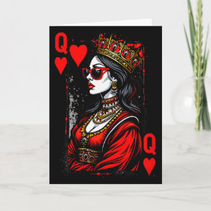 Womens Queen Of Hearts Card Women Valentines Day V