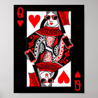 Womens Queen Of Hearts - Vintage Valentine's Day C