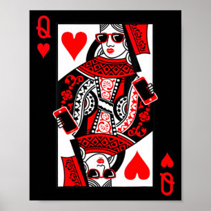 Womens Queen Of Hearts - Vintage Valentine's Day C Poster
