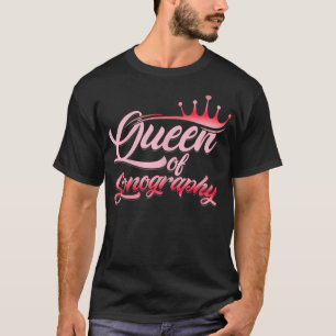 Womens Queen Of Sonography Sonographer Ultrasound T-Shirt