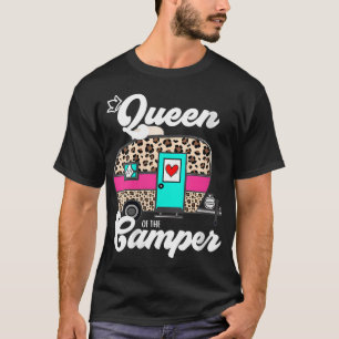 Womens Queen Of The Camper Rv Camping Happy Camper T-Shirt