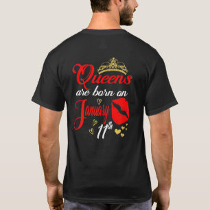Womens Queens Are Born On January 11th Capricorn B T-Shirt