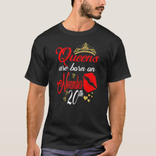 Womens Queens Are Born On November 20th Scorpio Bi T-Shirt