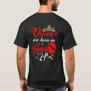 Womens Queens Are Born On November 24th Sagittariu T-Shirt