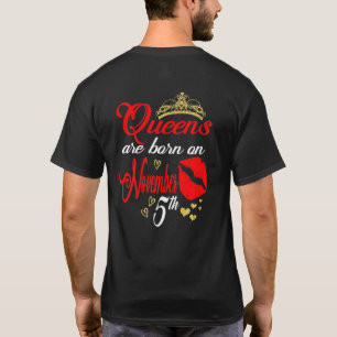 Womens Queens Are Born On November 5th Scorpio Bir T-Shirt