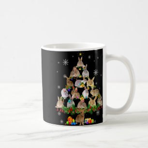 Womens Rabbit Christmas Tree Snow Funny Rabbit Xma Coffee Mug