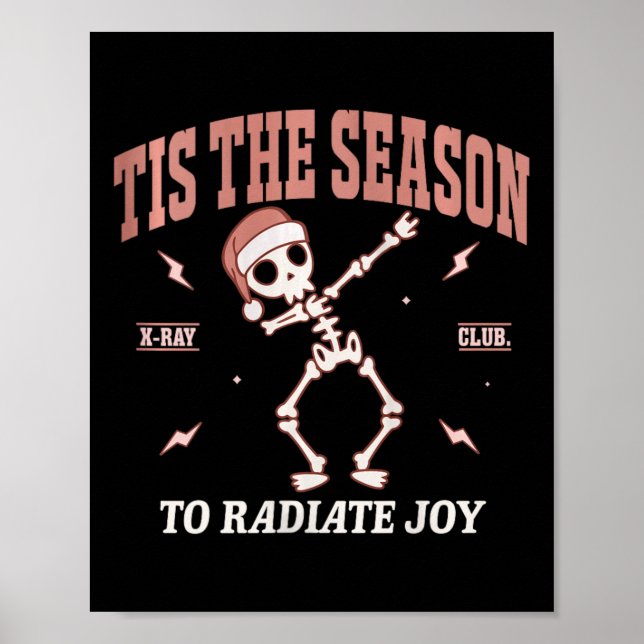 Womens Radiate Joy Rad Tech Radiologist Christmas  Poster (Front)