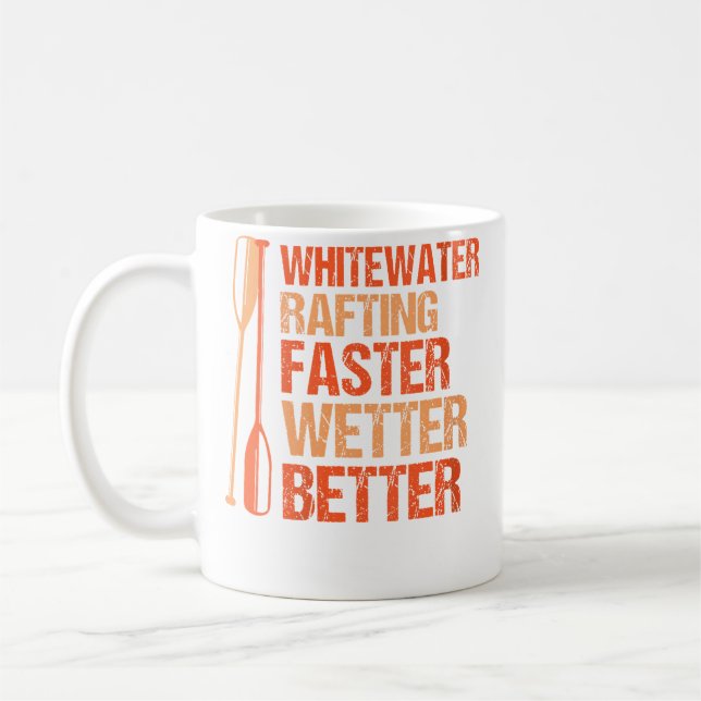 Womens Rafting Whitewater Coffee Mug (Left)