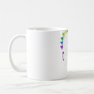Womens Rainbow LGBTQ Gay Pride Proud Mum VNeck Coffee Mug