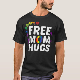 Womens Rainbow LGBTQ Gay Pride Proud Mum VNeck T-Shirt