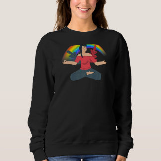 Womens Rainbow Purple Yoga Sweatshirt