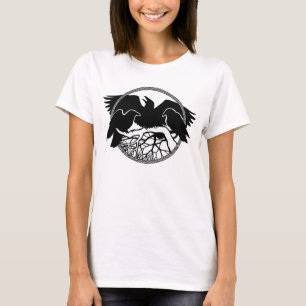 Women's Raven T-shirt Raven Crow Art Ladies Shirt