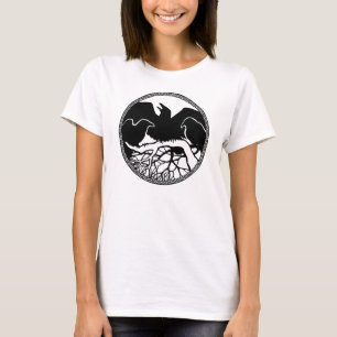 Women's Raven T-shirt Raven Crow Art Ladies Shirt