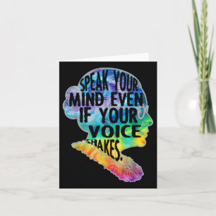 Womens Rbg Speak Your Mind Even If Your Voice Shak Card