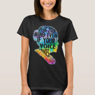 Womens Rbg Speak Your Mind Even If Your Voice Shak T-Shirt