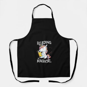 Womens Reading Is Magical Cute Book Lovers Nerds U Apron