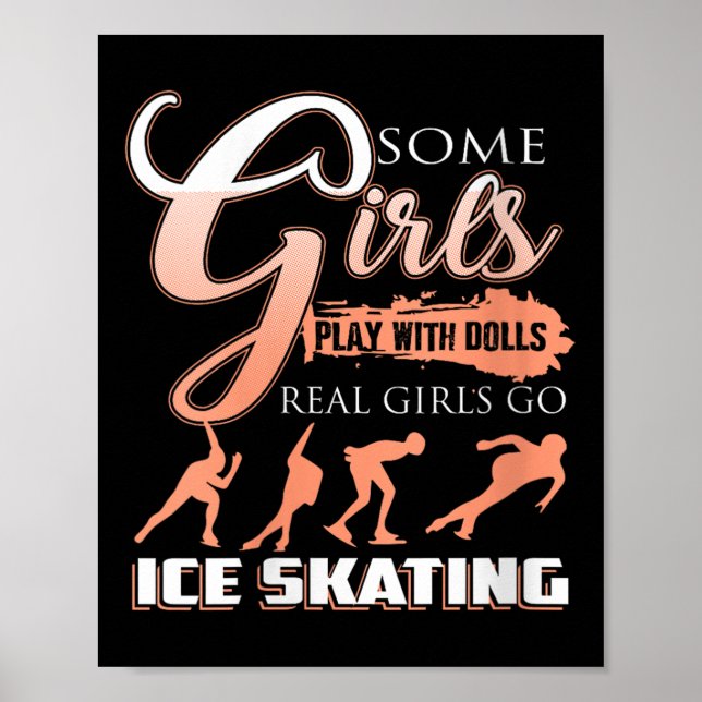 Womens Real Girls Race Hard On The Rink With Style Poster (Front)