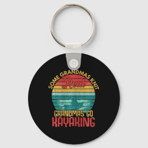 Womens Real Grandmas Go Kayaking Fun Kayak Kayaker Key Ring